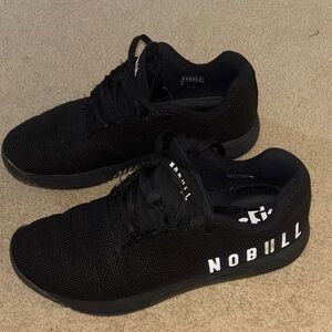 NOBULL Men's Black Athletic Shoes with White Logo